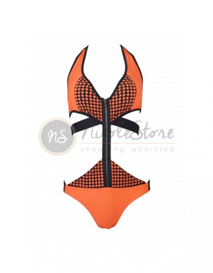 Costum de Baie Intreg Portocaliu Neon 0013848P5